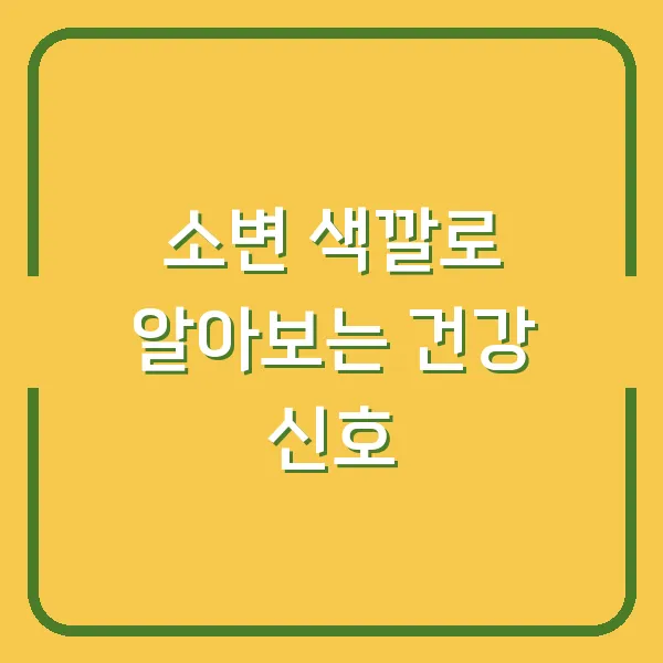 소변 색깔로 알아보는 건강 신호