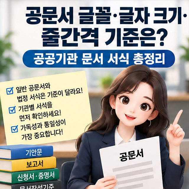 공문서 글꼴&middot;글자 크기&middot;줄간격 기준은?｜공공기관 문서 서식 총정리