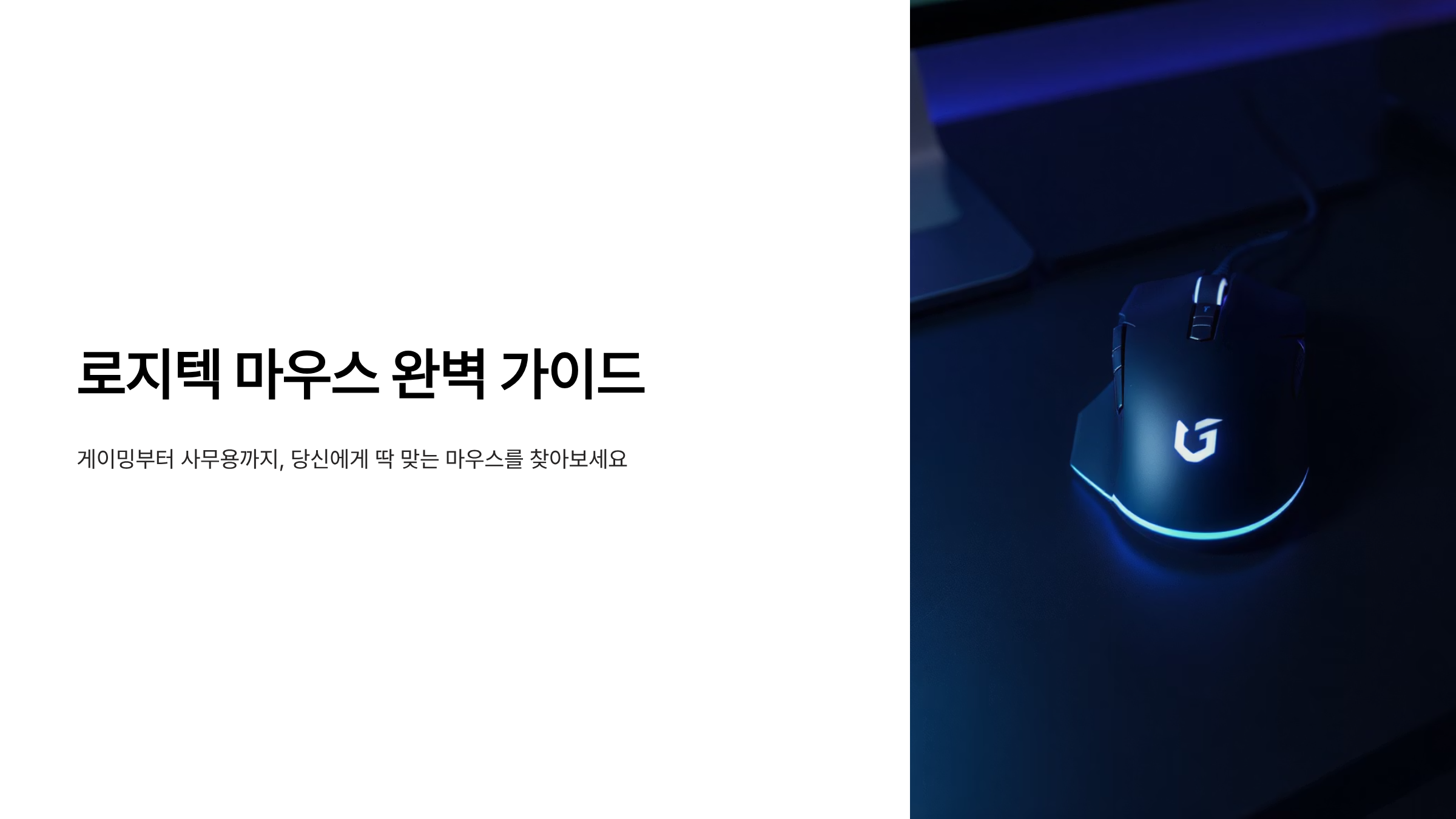 로지텍 마우스 완벽 구매 가이드