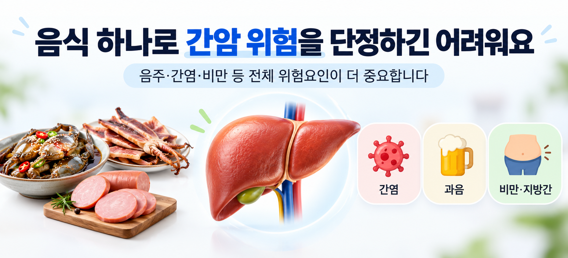 특정 음식과 간암 위험의 관계 및 만성 간염&middot;과음&middot;비만 등 주요 위험요인