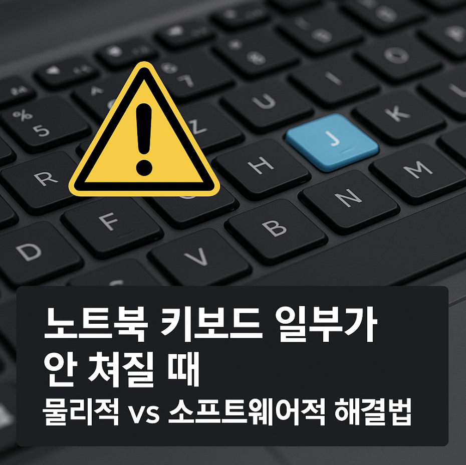 노트북 키보드 일부가 안 쳐질 때, 물리적 vs 소프트웨어적 해결법