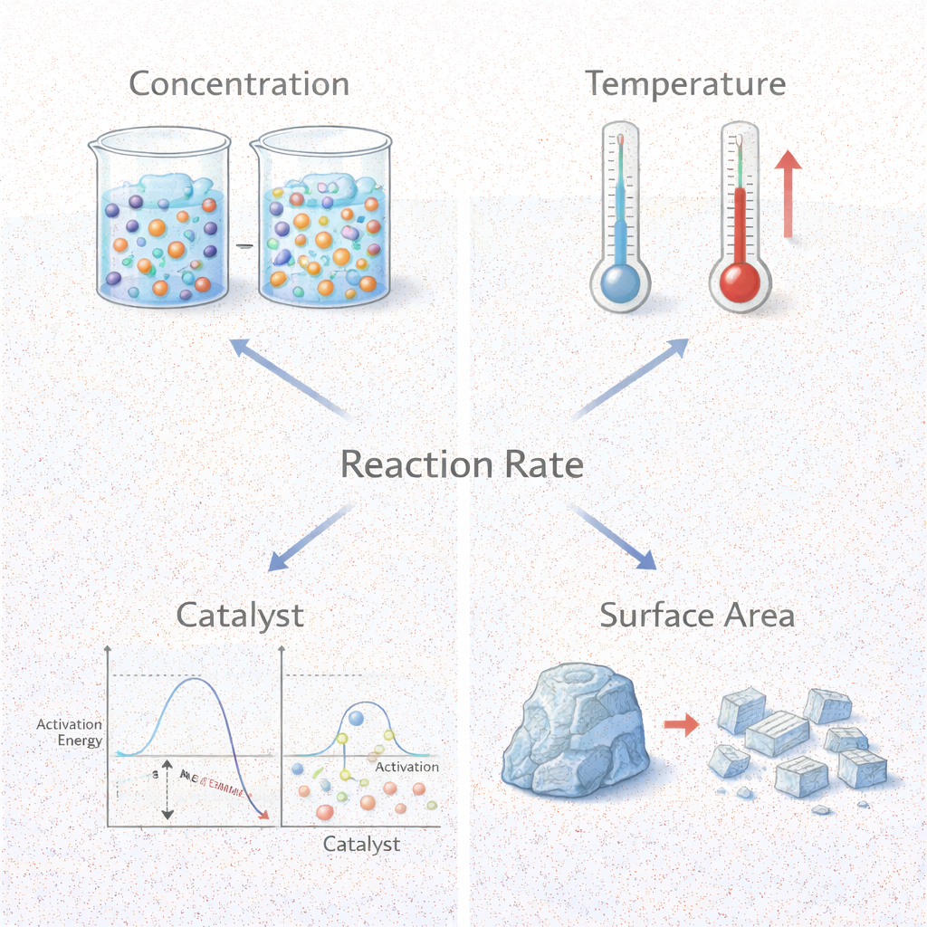 화학 반응 속도와 반응 조건이 반응 진행에 미치는 과학적 원리 분석