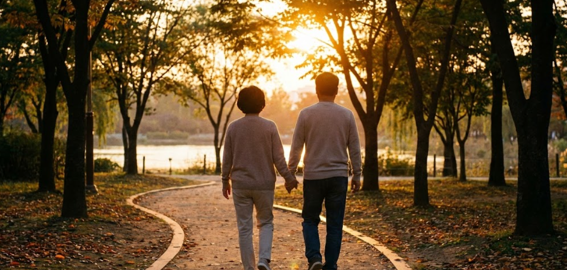 노후를 즐기는 행복한 부부