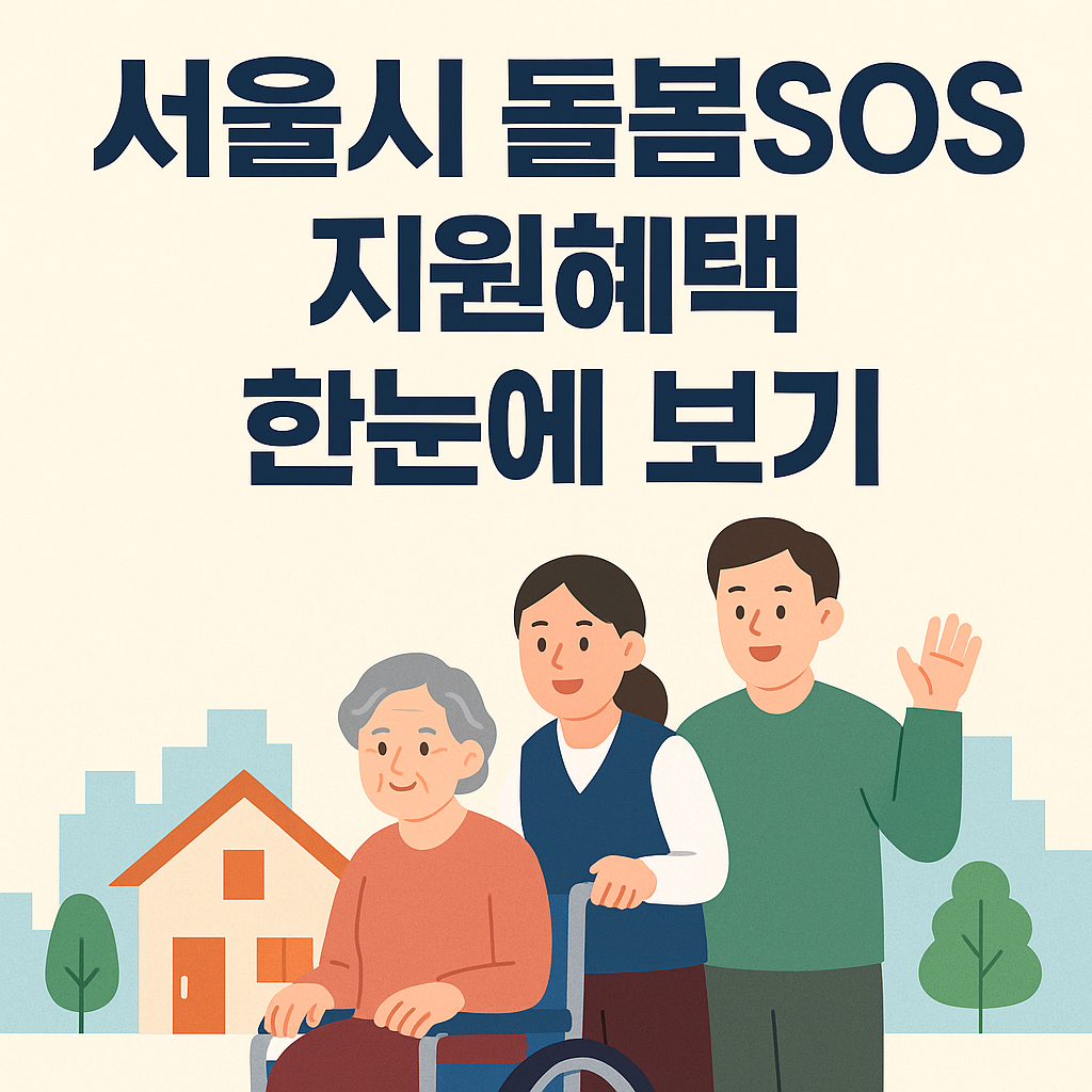 놓치면 안됩니다! &ldquo;서울시 돌봄SOS 지원대상과 혜택 총정리｜2025년 서울복지서비스 완전 가이드&rdquo;