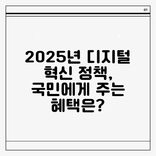 2025년 디지털 혁신 정책, 국민에게 주는 혜택은?