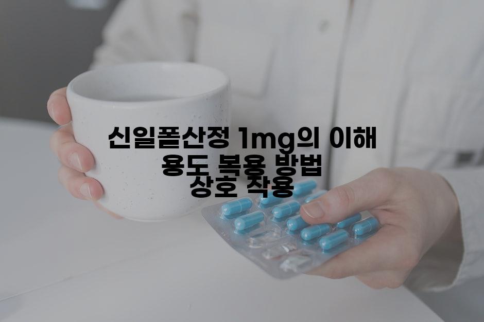 신일폴산정 1mg의 이해 용도 복용 방법 상호 작용