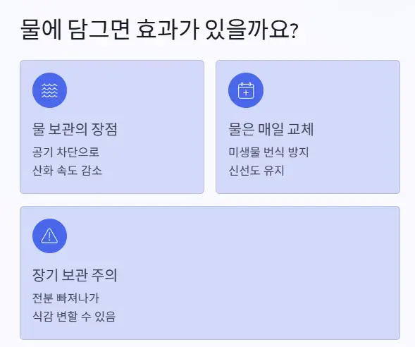물 보관 효과