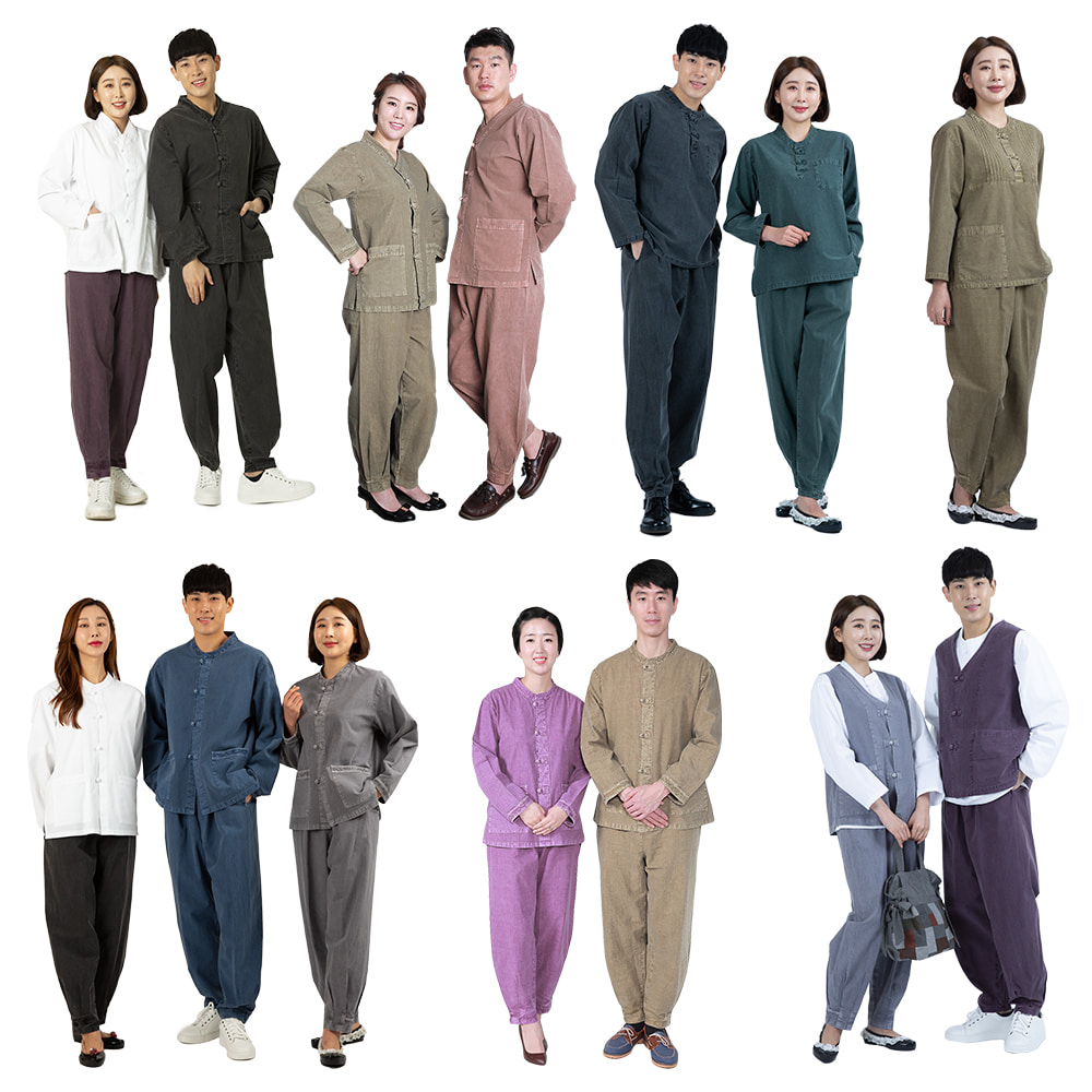 봄가을 국내산 순면 생활한복 개량한복 법복 절옷 절복 오버사이즈 추석선물 설날선물