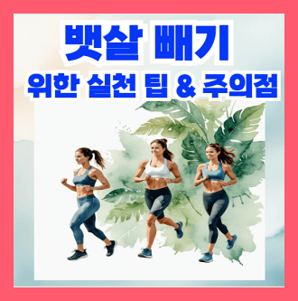뱃살 빼기 위한 10가지 실천 팁 및 주의점