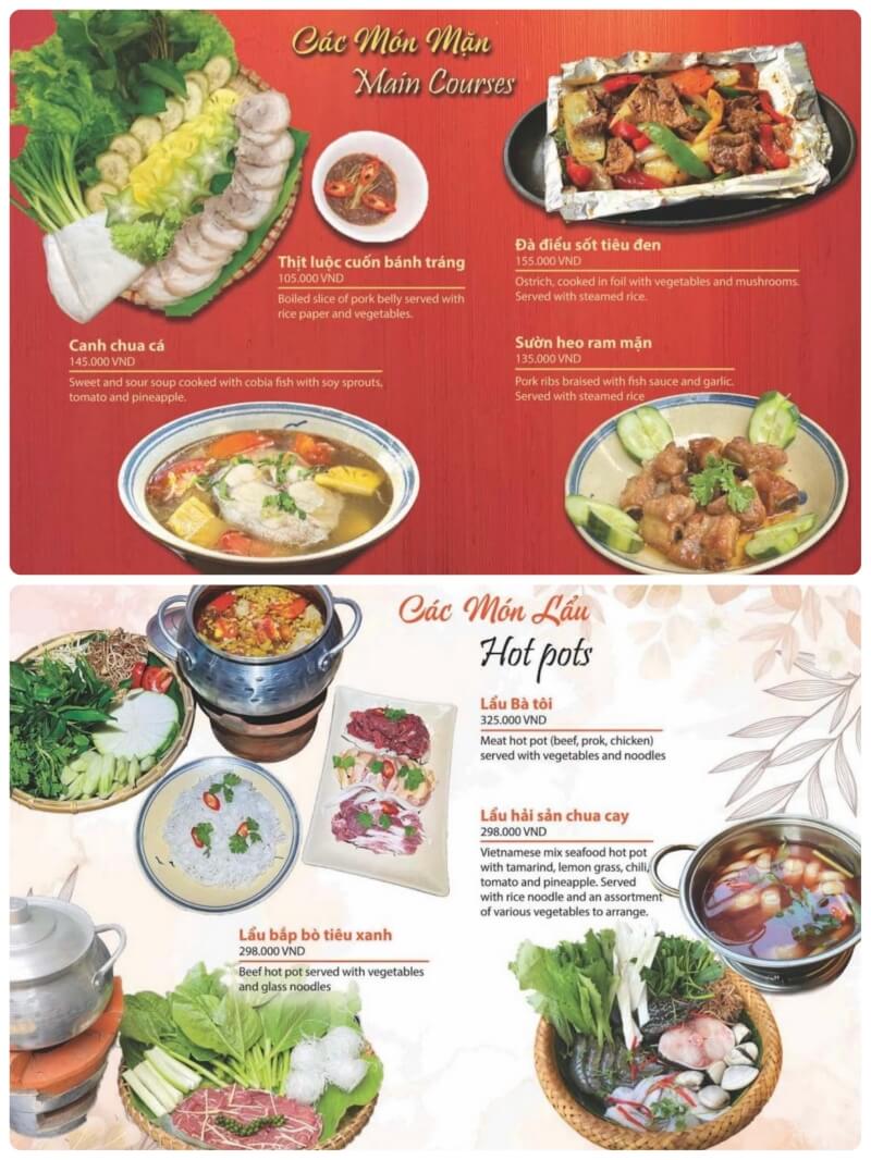 나트랑 시내 현지인 맛집 바토이 - 메인 메뉴