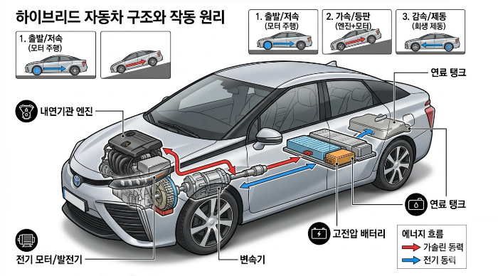 하이브리드 자동차 10만 km 주행 후 연비 변화