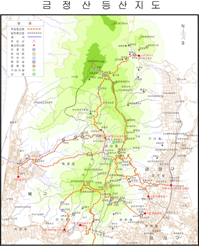 금정산 등산코스