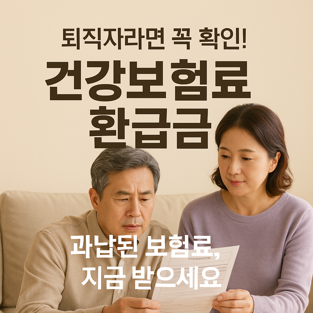 [2편] 몰라도 받는 돈 시리즈 - 퇴직 후 건강보험료 환급받는 방법