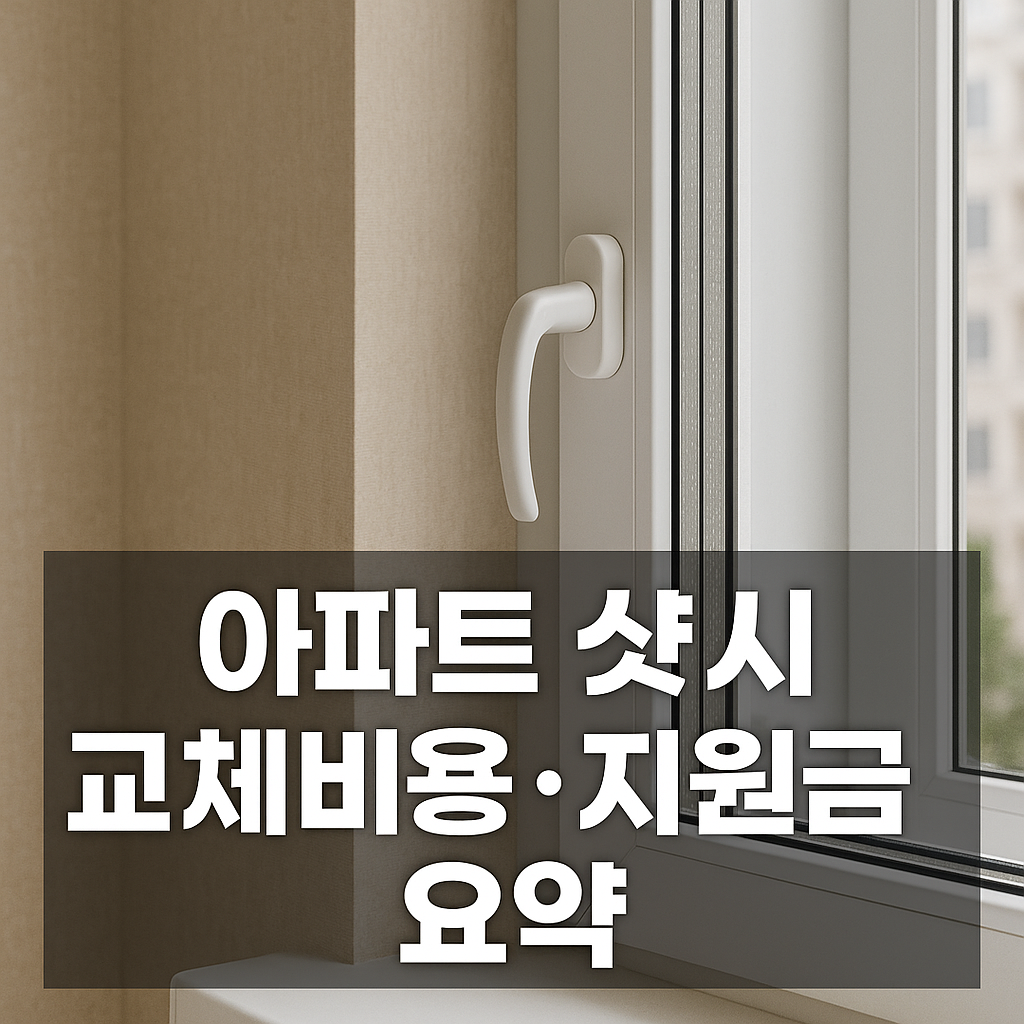 아파트 샷시 교체비용·지원금 요약