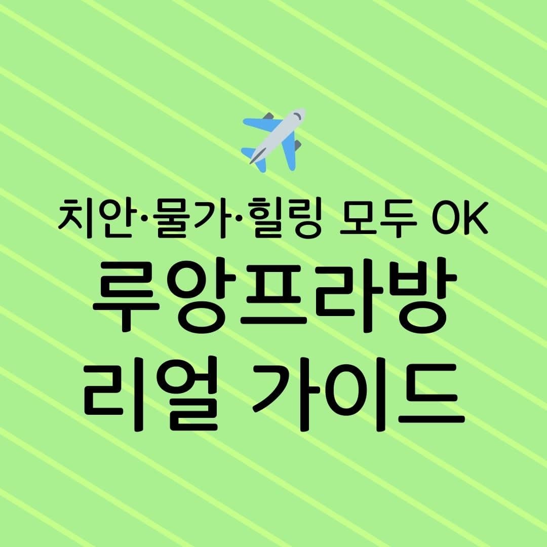 치안,물가,힐링 모두 OK 루앙프라방 리얼 가이드