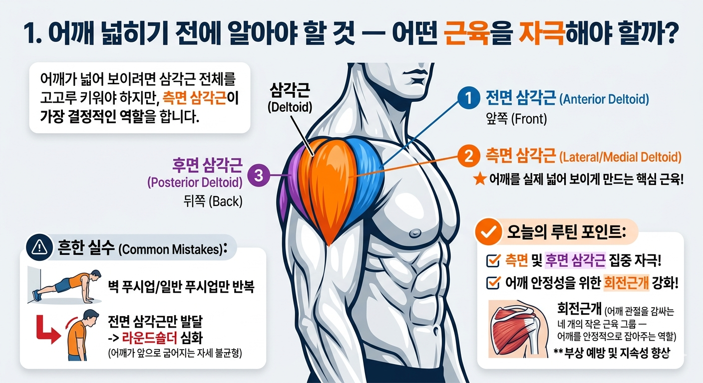 어떤 근육을 자극해야 어깨가 넓어질까?