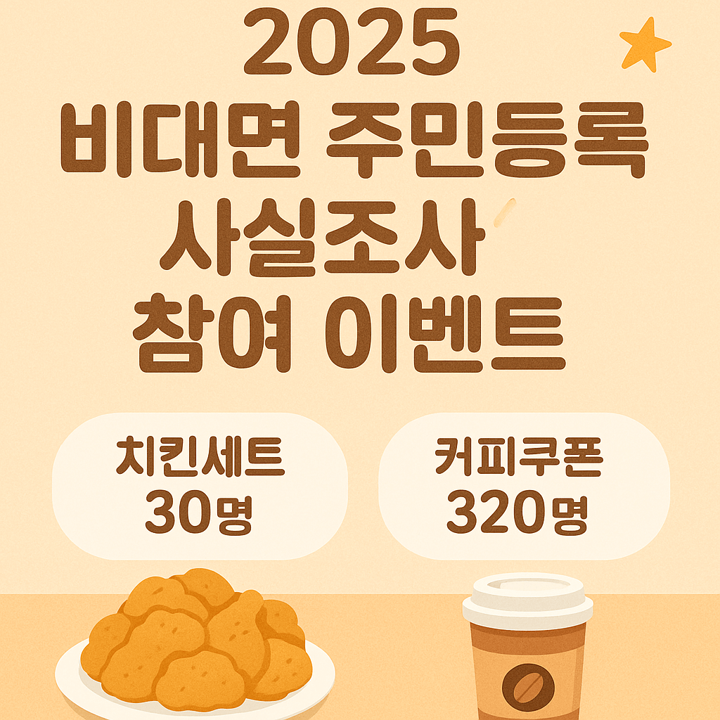 주민등록 사실조사 이벤트