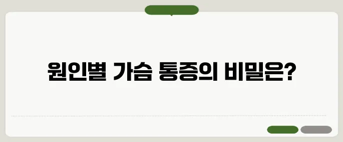 가슴 뻐근한 증상과 부위별 원인
