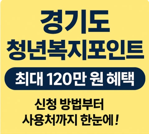 2025 경기도 청년복지포인트 혜택 총정리