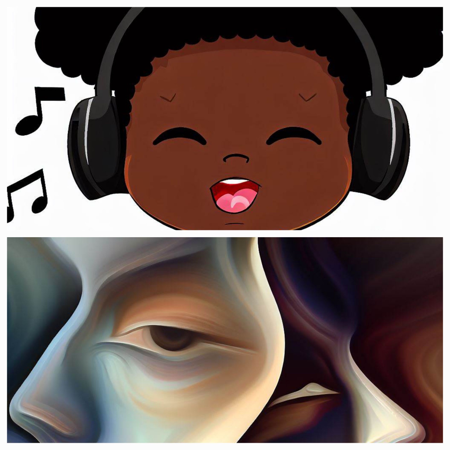 face the music&#44; two faced(made by Bing)