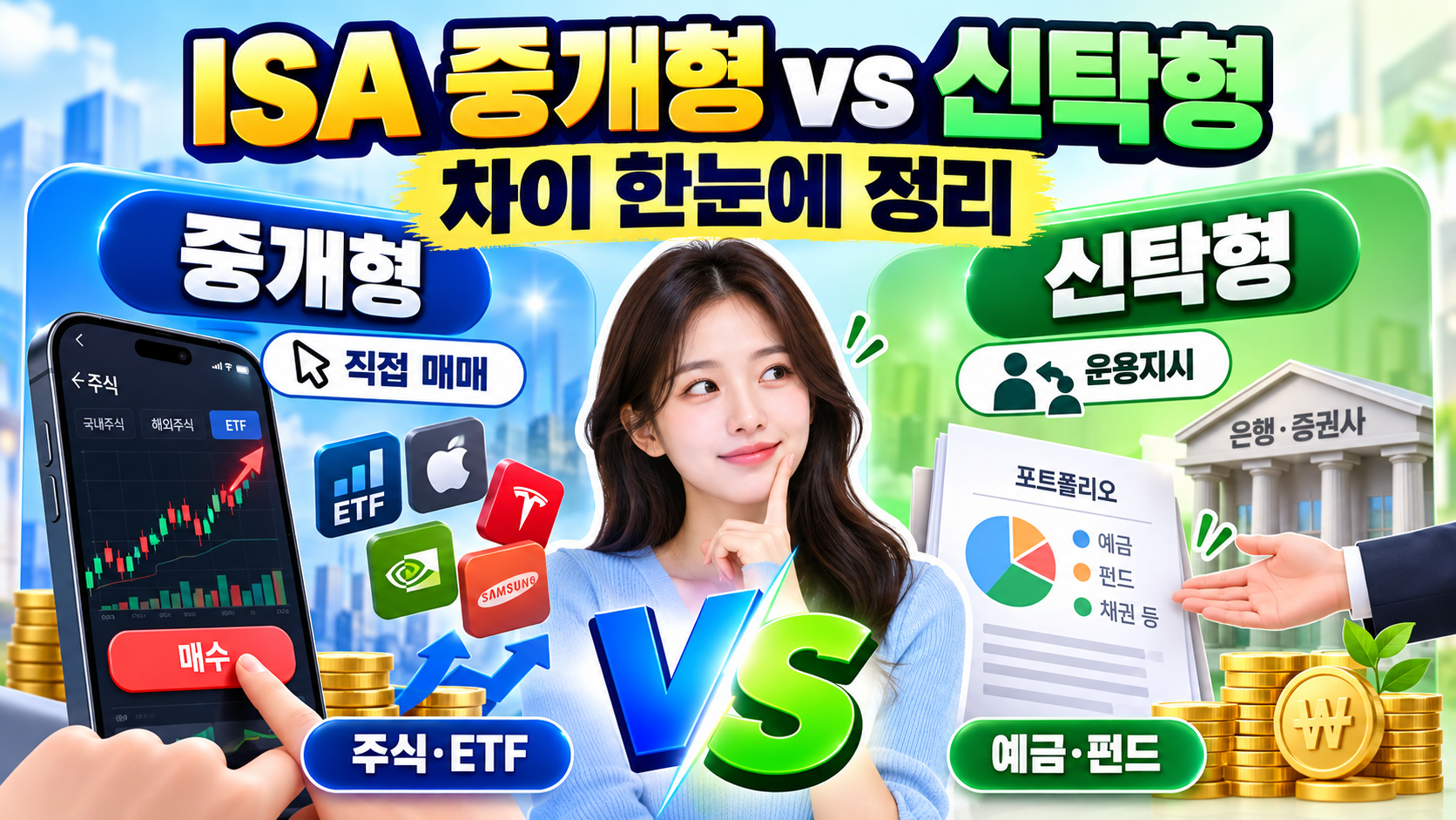 ISA 중개형과 신탁형 차이|초보자는 어떤 걸 선택해야 할까?
