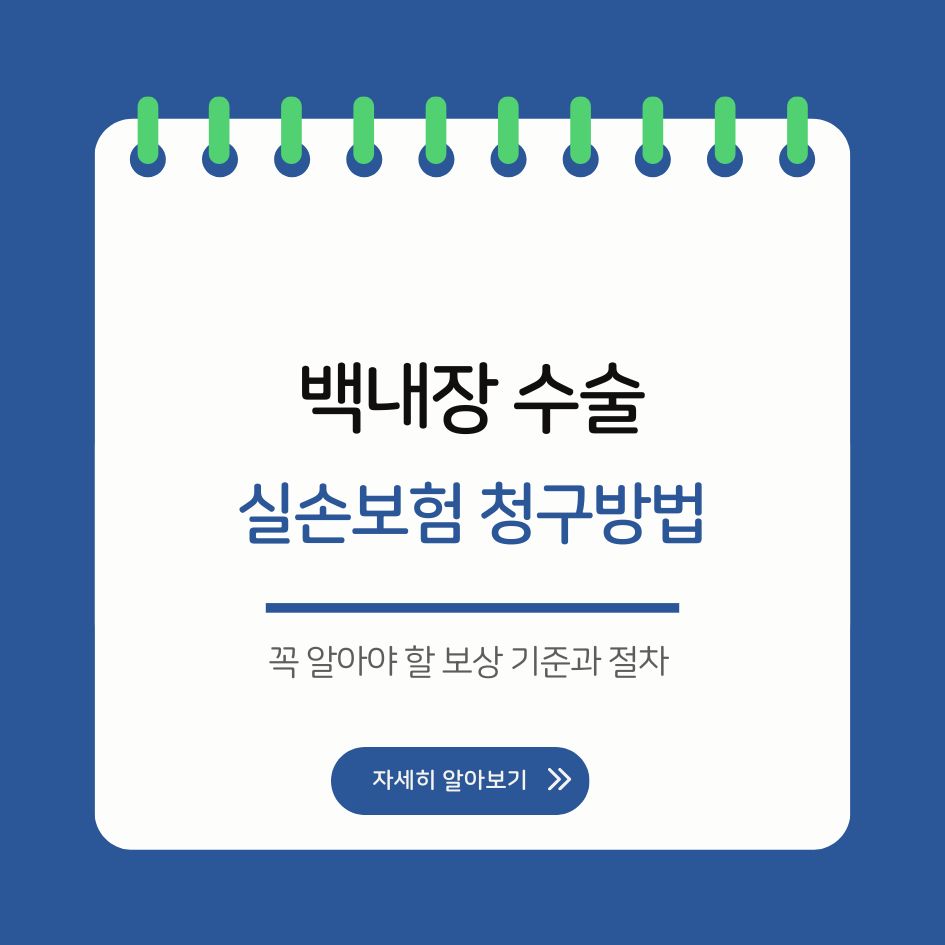 백내장 실손보험 청구 가이드