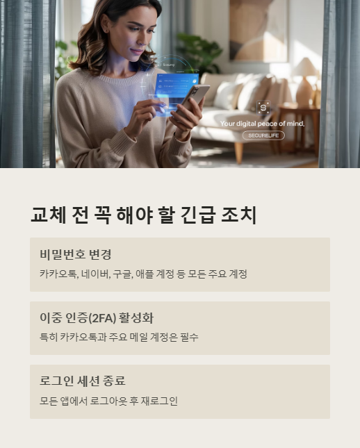 교체 전 꼭 해야 할 긴급 조치