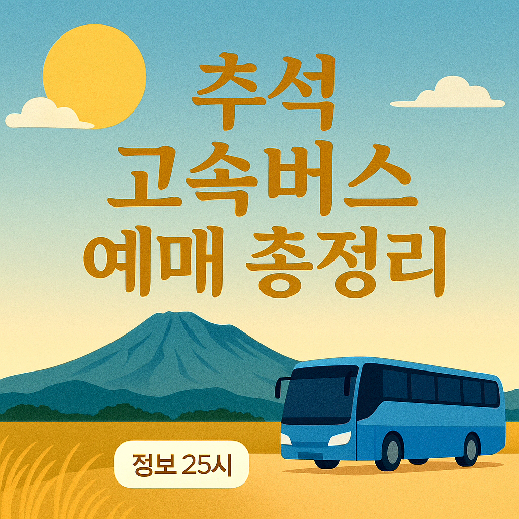 추석 고속버스 예매 총정리를 맑은 가을 하늘아래 고속버스가 고향을 향해 달려가는 모습 사진