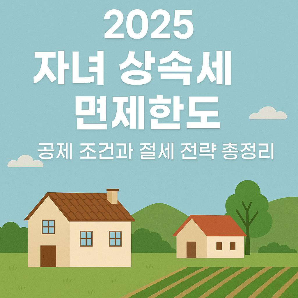 2025 자녀 상속세 면제한도|공제 조건과 절세 전략 총정리