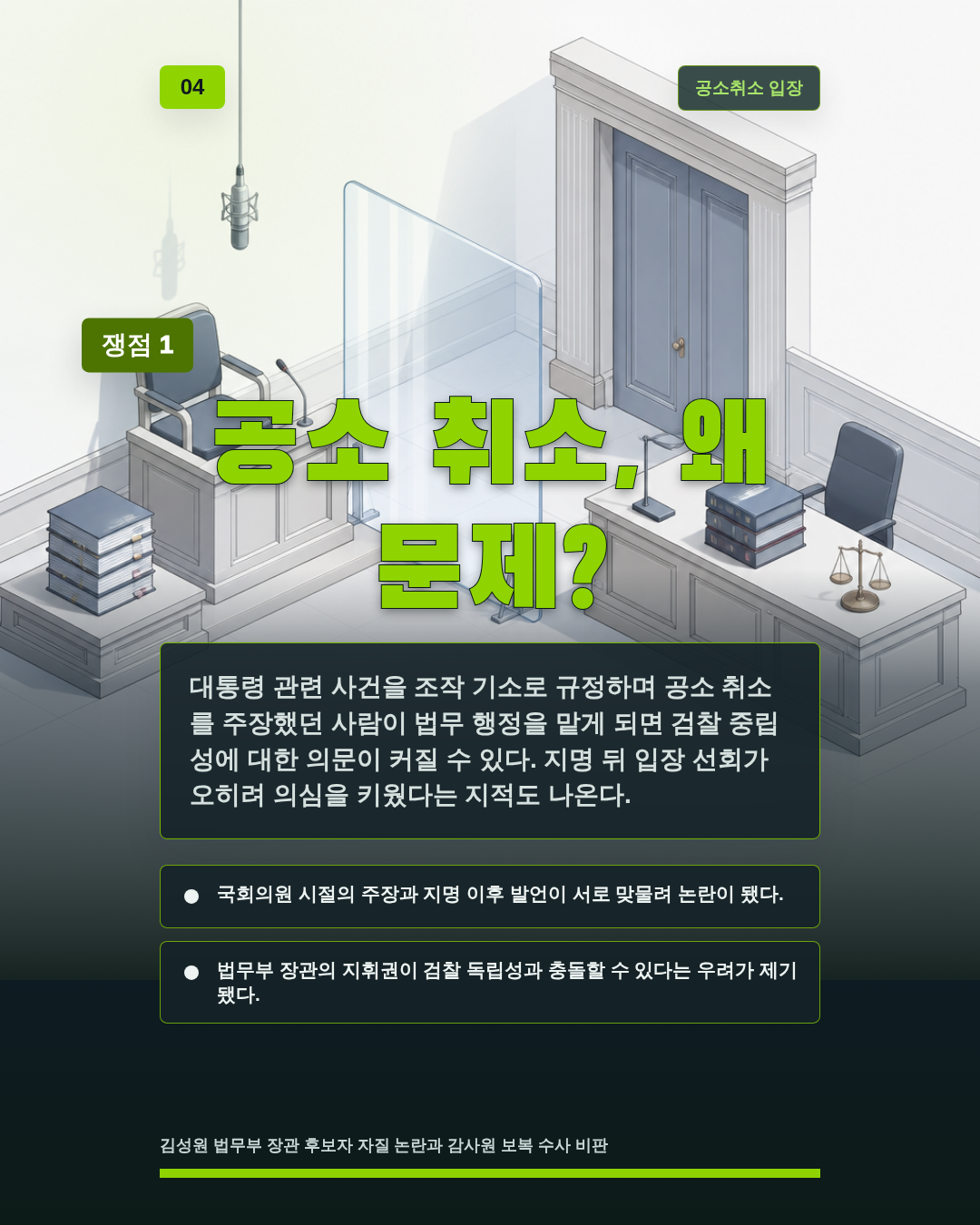 공소 취소, 왜 문제?