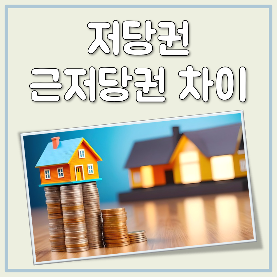 저당권 근저당권 차이