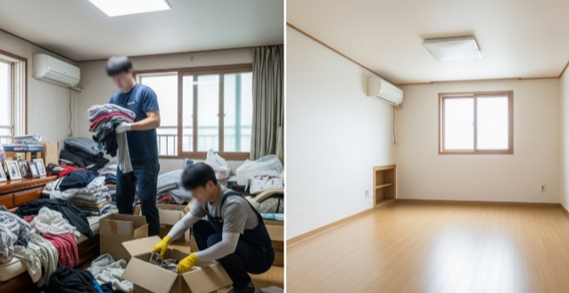 의령 고독사청소 및 정리 후 모습