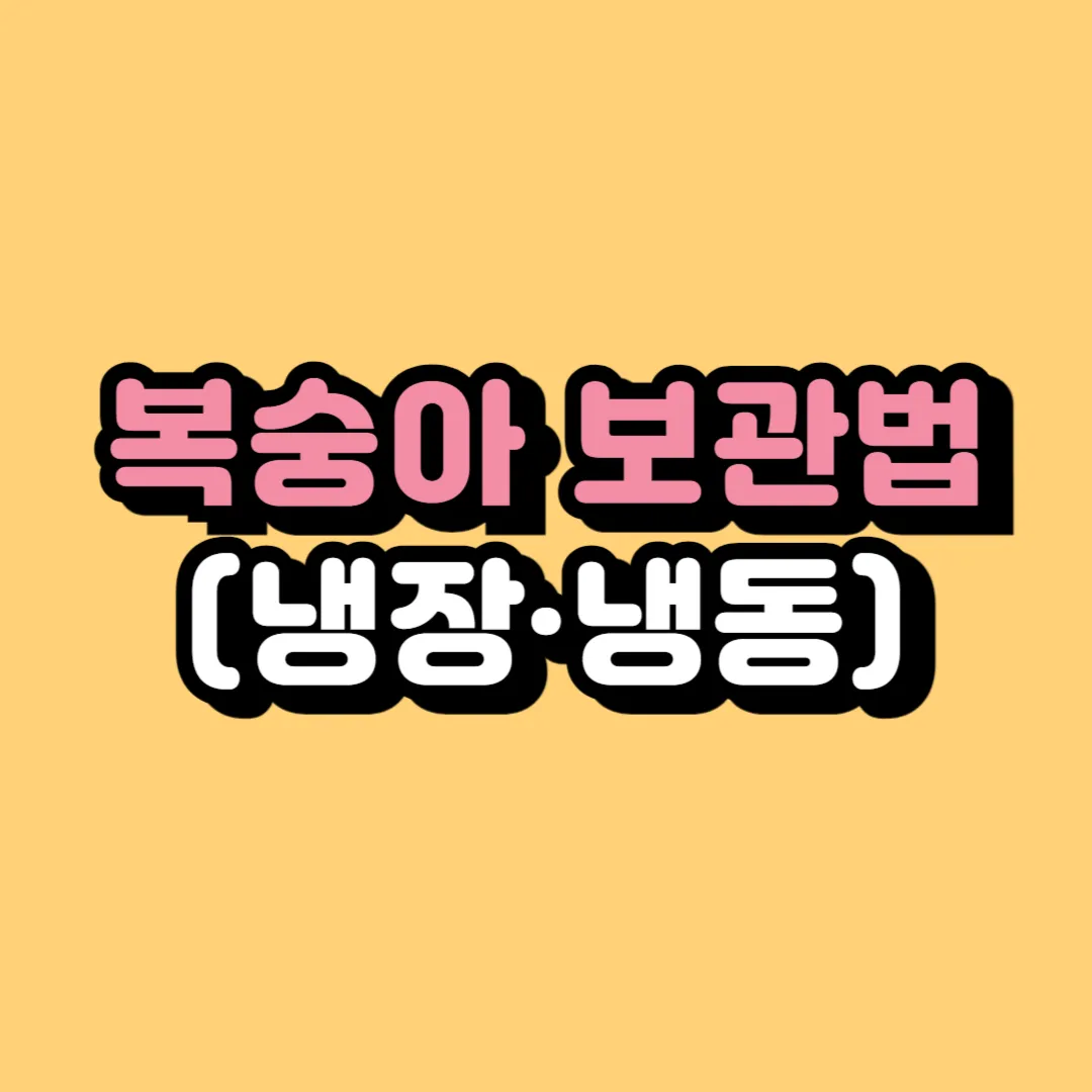 복숭아 보관방법, 딱딱이·황도 복숭아 냉장·냉동 오래 보관하는 방법