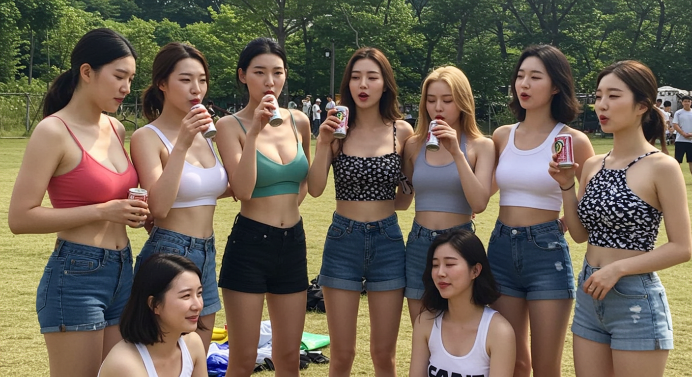 모여서 술을 마시는 여자들