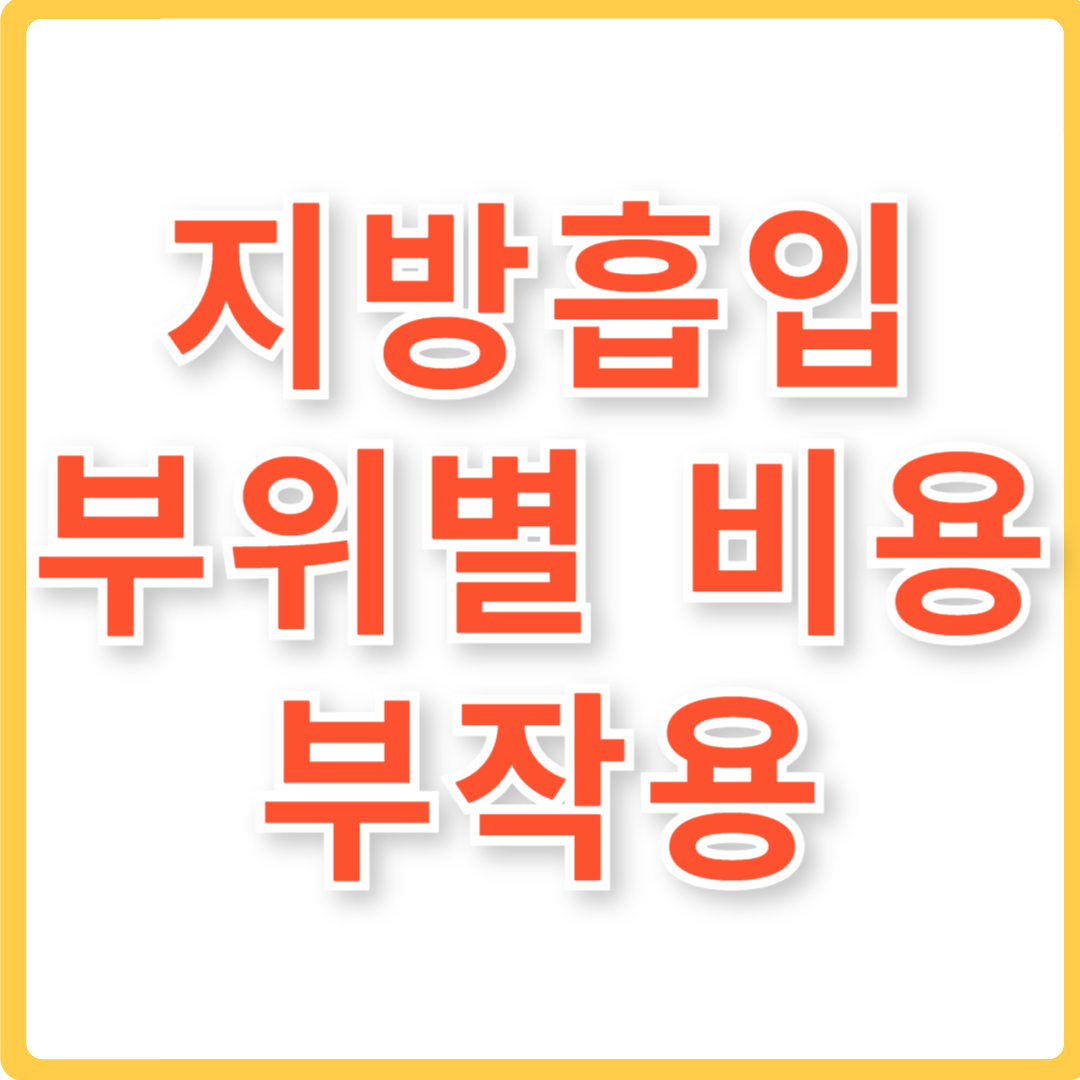 지방흡입 부위별 비용 부작용