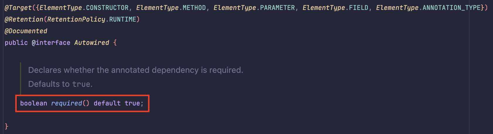 spring의 autowired 어노테이션의 구성