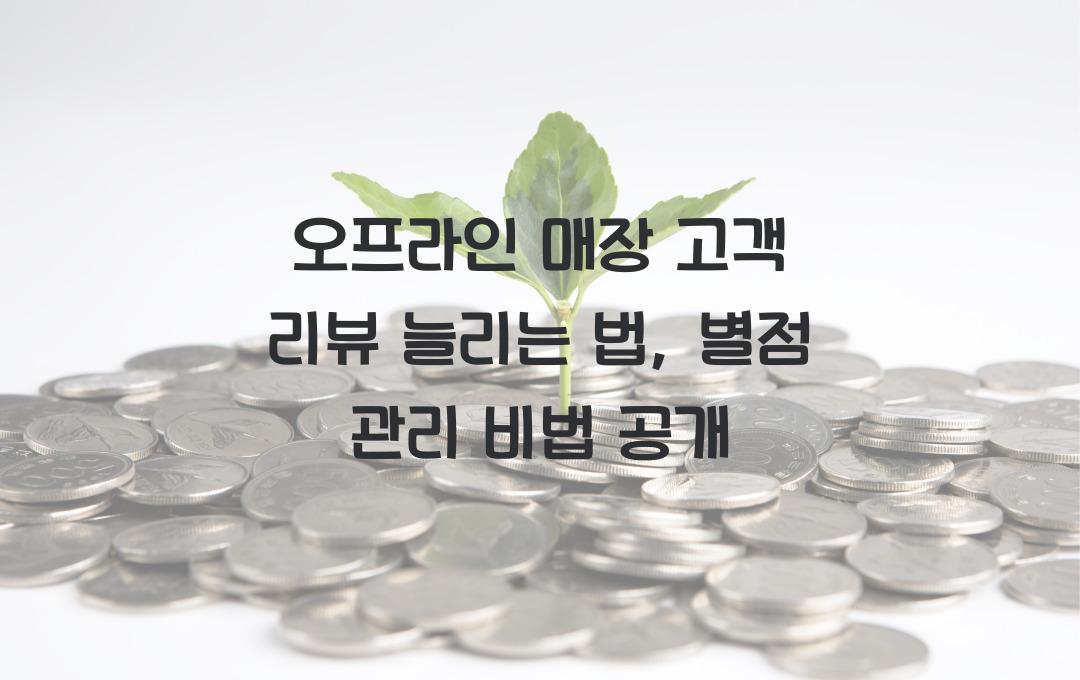 오프라인 매장 고객 리뷰 늘리는 법 (별점 관리 꿀팁)