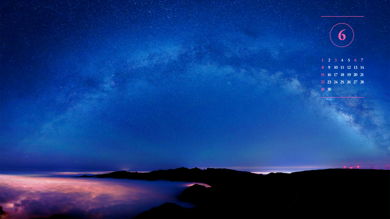 15 구름 위의 은하수 A - 2025년6월 노트북배경화면