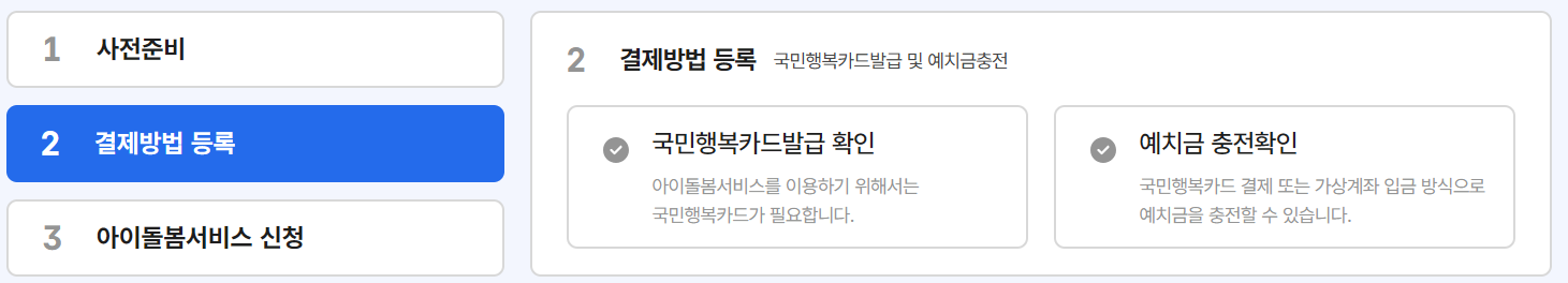 아이돌봄 서비스 이용단계