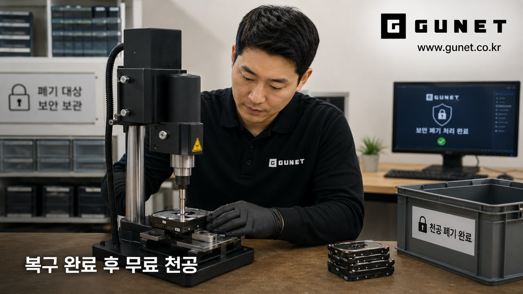 복구 완료 고객 대상 무료 천공 작업 안내
