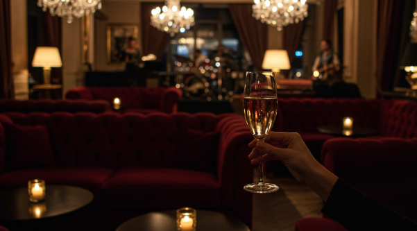 파리의 고급 부티크 호텔 라운지