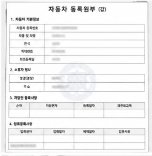자동차 등록원부 조회 전 준비사항