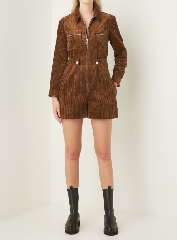 Sandro 산드로 여성 코듀로이 점프수트 H20JUDD