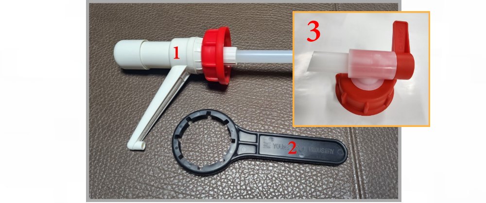 말통 액체 펌프, 뚜껑 오프너, 말통 밸브