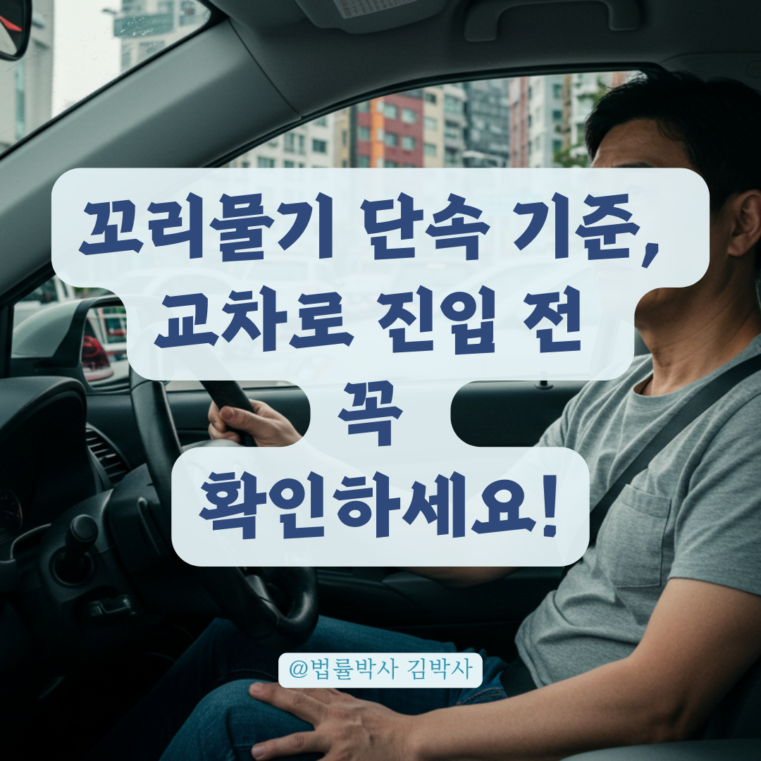 꼬리물기 단속되는 순간은 따로 있다, 교차로 진입 타이밍 핵심 정리.