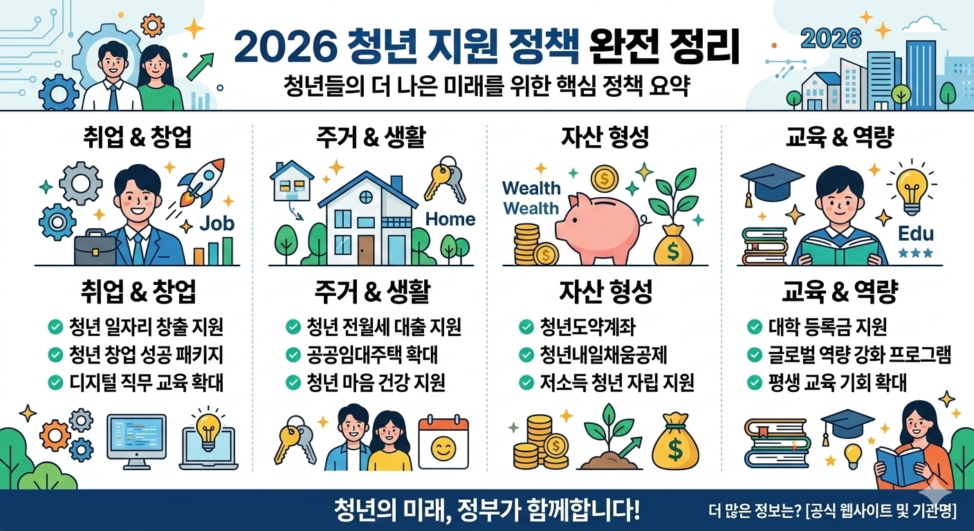 2026 청년 지원 정책 완전 정리 인포그래픽