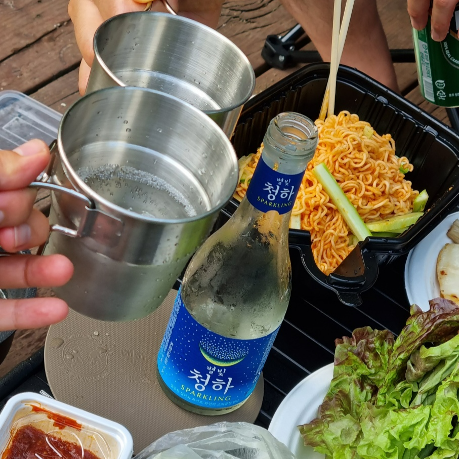 백마코펠1.5L와_삼겹살