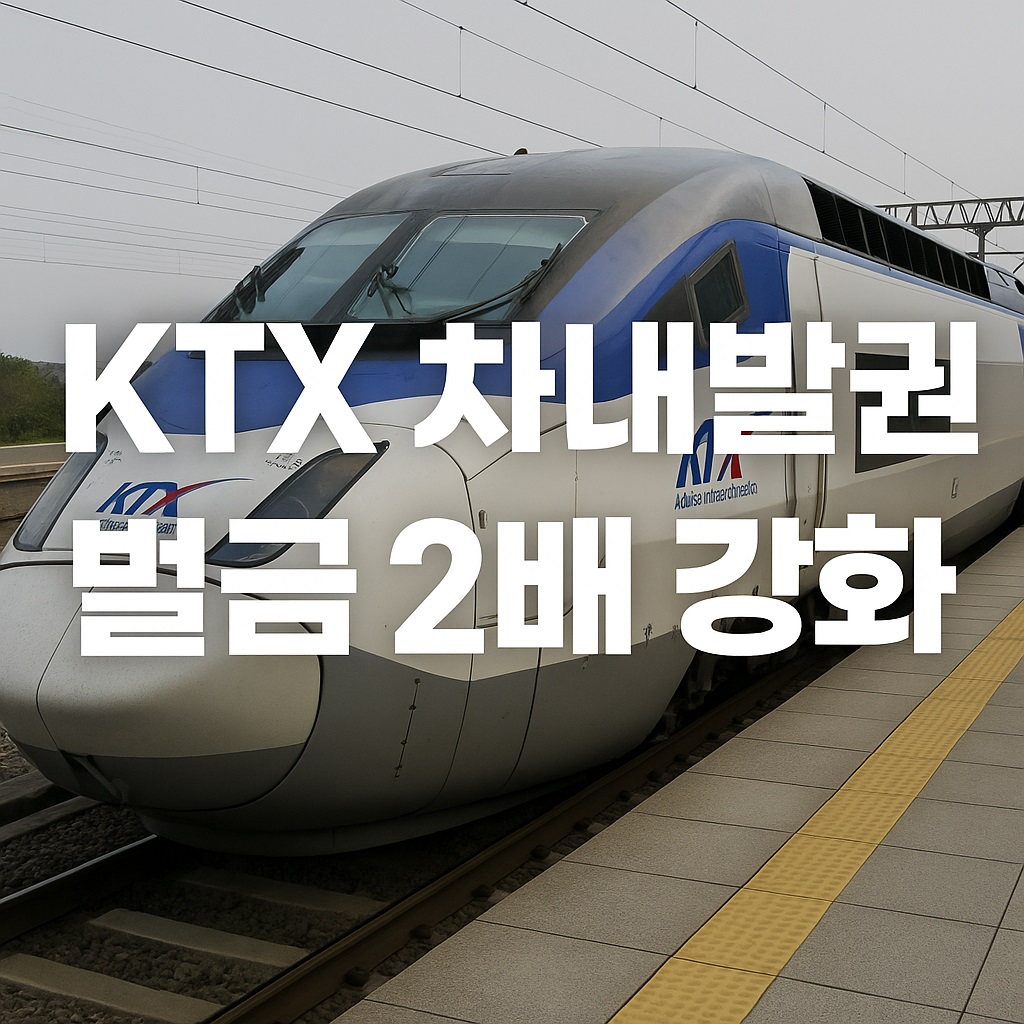 KTX·SRT 코레일 차내발권 벌금 2배 인상