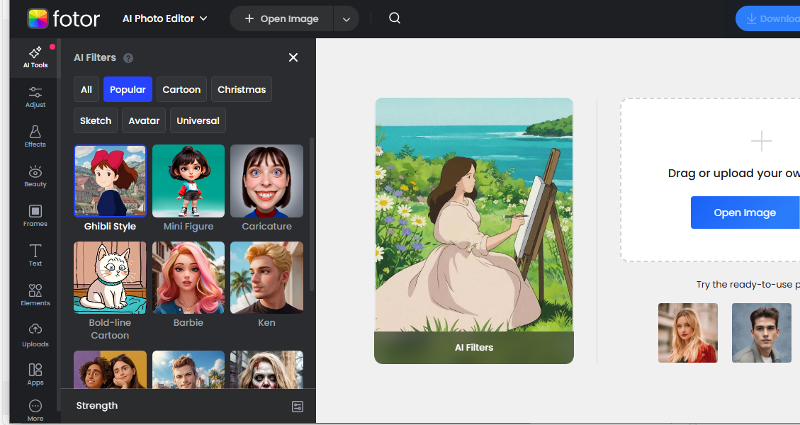 fotor ai로 이미지 생성
