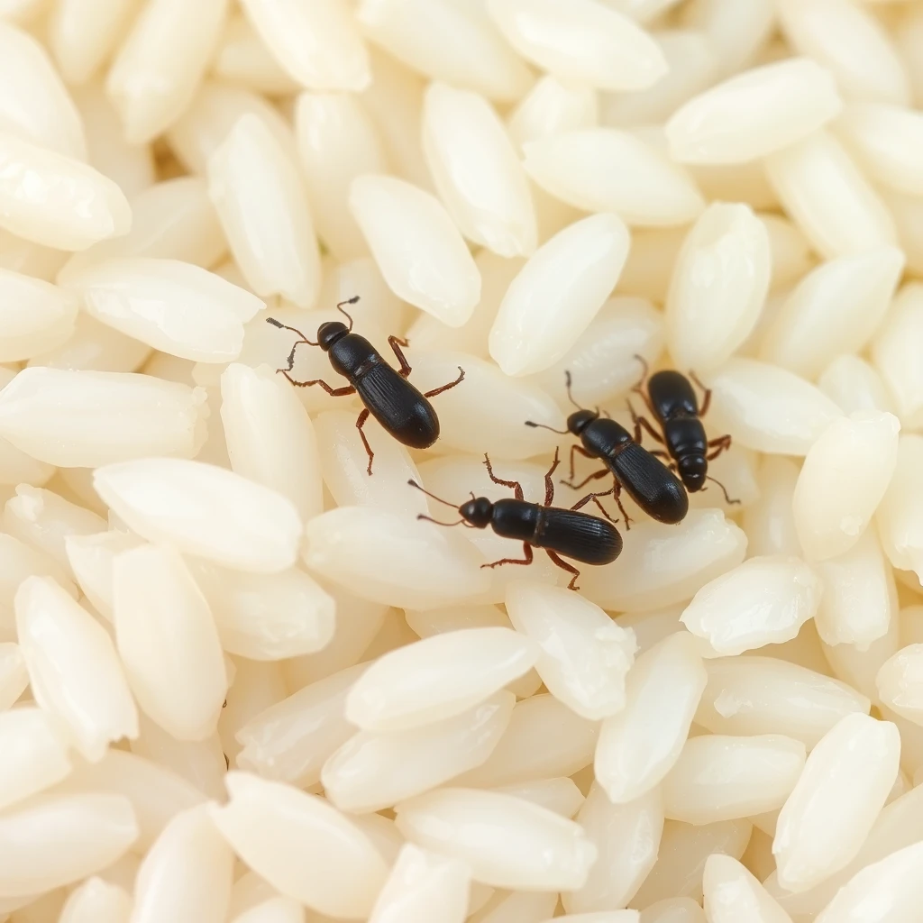 쌀 속에 보이는 바구미